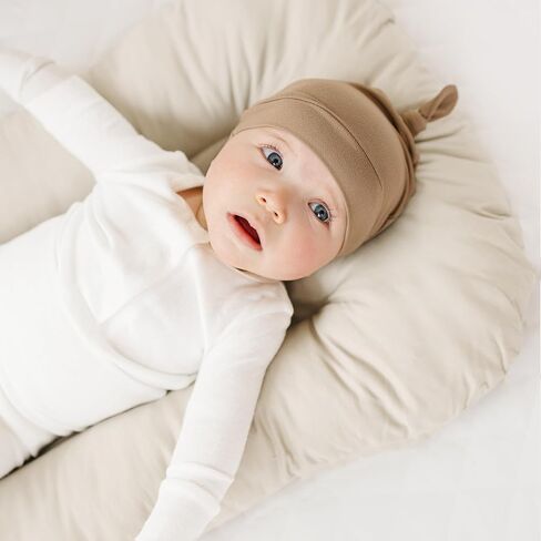 Konssy 6 Pack Baby Newborn Hats Set Knot Beanie Hats Soft for Infant Baby Girls Boys Caps 0-6 Months in Saudi Arabia