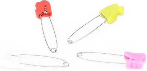 Stainless Steel Diaper Pins with Plastic Safety Locks, Assorted Color Nappy Sewing Knitting Fabric Pins, Suitable for Baby Adult Cloth Traditional Diapers (6 Colorful Animal Head in Saudi Arabia