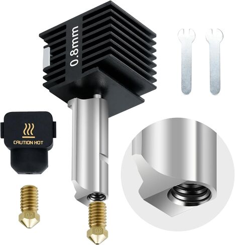 3D Printer Bambu Lab Hotend a1 Mini Hotend 0.4mm Hardened Steel Nozzle Extrusion Head Removable high end Brass 0.4mm+ 0.6mm Nozzle with Silicone Socks for Bambu Labs 3D Printer in Saudi Arabia