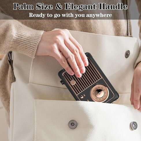 Retro Bluetooth Speaker, Vintage Decor, Wireless Portable Mini Bluetooth Speaker, Small Cute Old Fashion Style for Kitchen Desk Bedroom Home Office Party Outdoor Gift (White) in Kuwait
