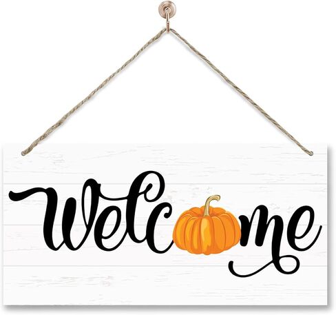Autumn Decor Sign, Decorative Wooden Plaque Sign, Beautiful Fall Decor, Wall Decor Art, Christian Home Decor, Front Door Decor, Fall Wood Sign with Hanging Rope, Fall for Jesus, He Never Leaves Sign in Saudi Arabia