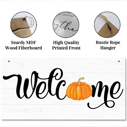Autumn Decor Sign, Decorative Wooden Plaque Sign, Beautiful Fall Decor, Wall Decor Art, Christian Home Decor, Front Door Decor, Fall Wood Sign with Hanging Rope, Fall for Jesus, He Never Leaves Sign in Saudi Arabia