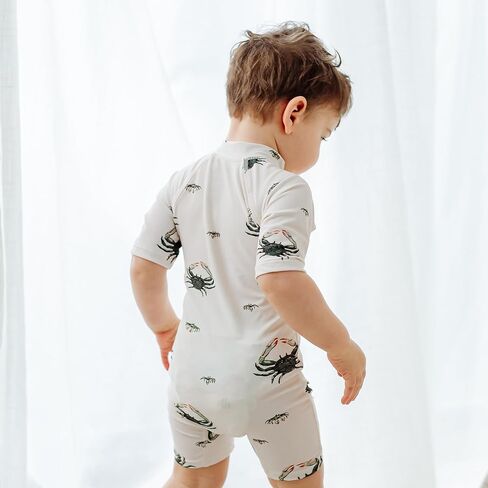 Milkbarn One Piece Swimsuit, Short Sleeve Zipper Bathing Suit for Infant Baby Boy Girl, Toddler Rash Guard Swimwear, Duck in Saudi Arabia