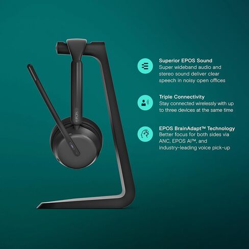 EPOS IMPACT 1060 - Advanced Open Office Headset BrainAdapt™, Adaptive ANC, and Super Wideband Audio in Saudi Arabia