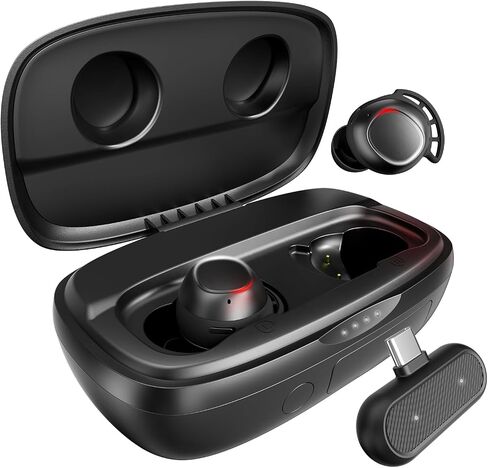IAMJOY Wireless Gaming Earbuds, 20ms Low Latency Earbuds, Compatible with Meta Quest 3/2, PS5/4, with 2.4Ghz Dongle & Bluetooth, Game Earbuds with Mic for Steam Deck, VR, Switch, PC in Saudi Arabia