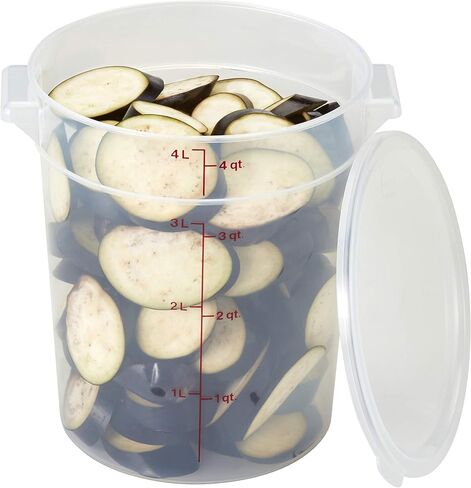 Cambro 4 qt Round Polypropylene Food Storage Container - Camwear® in Saudi Arabia