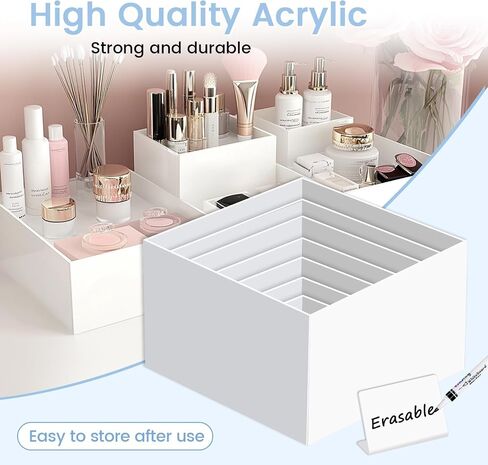 Risers Display Stands Buffet Racks, Food Racks for Buffets Hollow Bottom, White Acrylic Display Stands, Suitable for Displaying Desserts, Jewellery, Decorative Displays.3PCS 6''x7''x8'' in Saudi Arabia