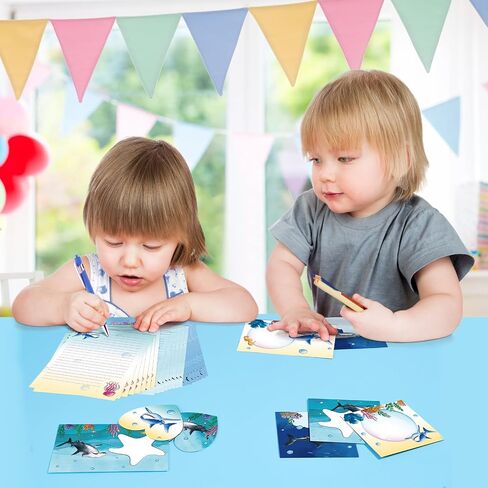 WERNNSAI Kids Stationery Set Flamingo Girls Stationery Set Teens Summer Penpal Kit Pink Paper Letter Writing Set Stationery Writing Sheets with Envelopes,Greeting Cards, Stickers, Pen, Girls Gift in Saudi Arabia