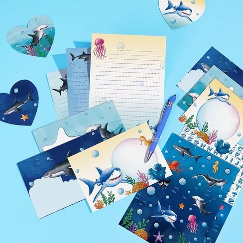 WERNNSAI Kids Stationery Set Flamingo Girls Stationery Set Teens Summer Penpal Kit Pink Paper Letter Writing Set Stationery Writing Sheets with Envelopes,Greeting Cards, Stickers, Pen, Girls Gift in Saudi Arabia