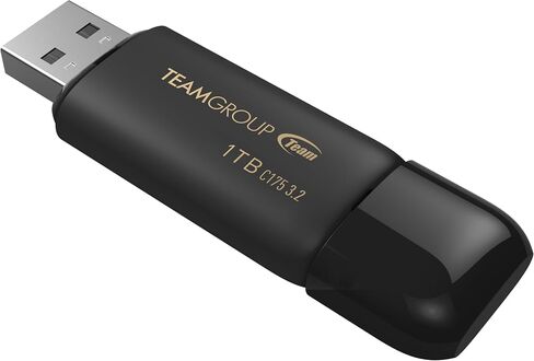 TEAMGROUP C175 16GB USB 3.2 Gen 1 (USB 3.1/3.0) قراءة محرك فلاش الإبهام بسرعة 75 ميجابايت/ثانية، شريحة ذاكرة تخزين البيانات الخارجية متوافقة مع الكمبيوتر/الكمبيوتر المحمول أسود غير لامع TC175316GB01 in Kuwait