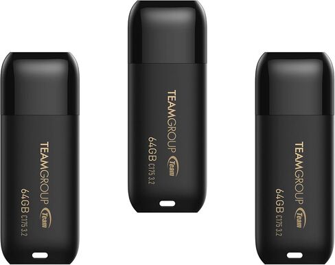 TEAMGROUP C175 16GB USB 3.2 Gen 1 (USB 3.1/3.0) قراءة محرك فلاش الإبهام بسرعة 75 ميجابايت/ثانية، شريحة ذاكرة تخزين البيانات الخارجية متوافقة مع الكمبيوتر/الكمبيوتر المحمول أسود غير لامع TC175316GB01 in Kuwait