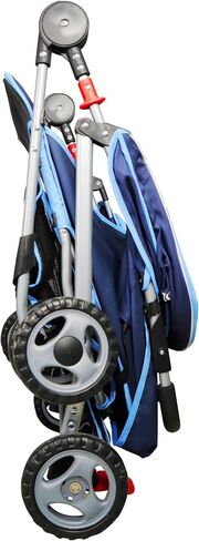 AmorosO Single Stroller - Baby Stroller with Four Wheels - Lightweight Stroller - Convertible Stroller with Extra Storage Space - Foldable Stroller with Sun Protection Hood Cover (Blue) in Saudi Arabia