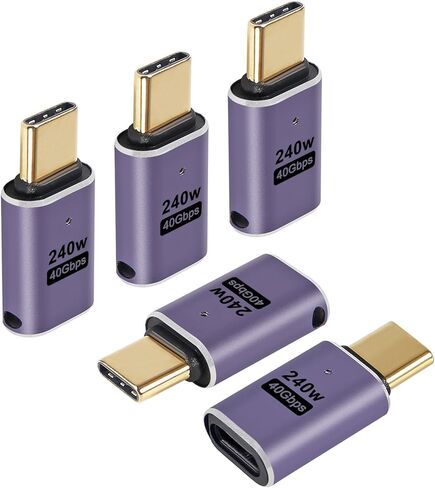 5Pcs USB C Female to Female Adapter USB4.0 Type C Female to Type C Female 40Gbps Coupler Adapter Connector Extender for iPad, MacBook,Thunderbolt 4/3 Type C Devices in Kuwait
