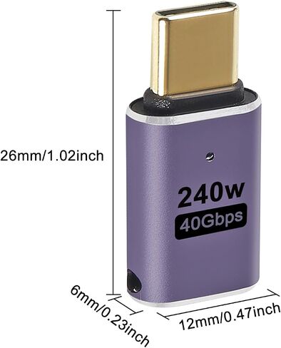 5Pcs USB C Female to Female Adapter USB4.0 Type C Female to Type C Female 40Gbps Coupler Adapter Connector Extender for iPad, MacBook,Thunderbolt 4/3 Type C Devices in Kuwait