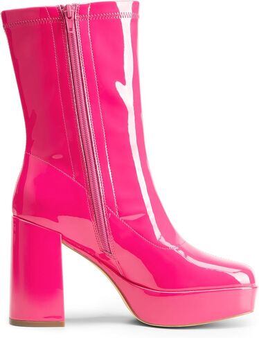 أحذية DREAM PAIRS النسائية متوسطة الساق من Gogo ذات كعب عالٍ مكتنز ومقدمة مربعة للكاحل in Saudi Arabia
