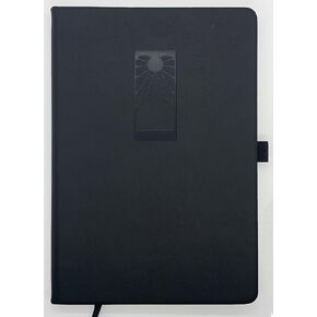 Drop 4 Demon Slayer inspired Hanafuda (Black) Anime Vegan Leather A5 Hardcover Journal | FREE STCIKER PACK | 7mm Dot Grid and Blank Pages | 120GSM Silk Cream Paper