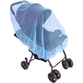 Baby Pushchair Net, Portable Soft Net Safe Mesh Buggy Cover, Fits Most Universal Size Strollers (Blue)