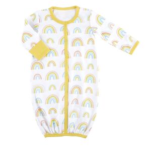 Stephan Baby Rainbow Collection Newborn Knit Gown, Fits 0-6 Months