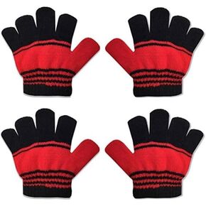 grinderPUNCH 2 Pair Pack Infant to Toddler Baby Gloves Stretchy Knit Warm Winter (Ages 0-3)