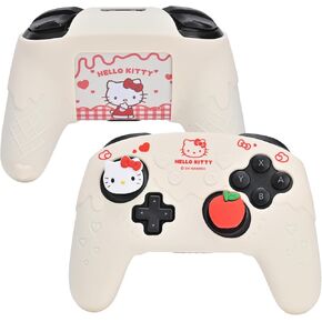 Controller Skin for Switch Pro Controller,Soft Silicone Controller Cover Case,Anti-Slip Controller Grip Protector for Nintendo Switch Pro Controller with 2 Thumb Grip Caps and 2 Stickers