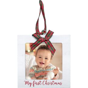 Kate & Milo Clay Babyprints Keepsake, Baby's First Christmas Ornament, Newborn Handprint or Footprint Clay Kit, Easy No-Bake DIY Clay Impression, Gender-Neutral Christmas Baby Gift, Burlap