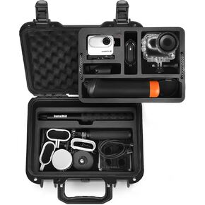 Lekufee Travel Waterproof Hard Case Compatible with Insta360 GO 3S / Insta360 GO 3 Vlogging Camera and Accessories(Case Only)