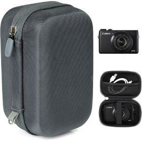 Alltravel Digital Camera Case for Canon PowerShot G7 X Mark II/ G7 X Mark III / G5 X Mark II / G7X Digital Camera, Point and Shoot Vlogging Camera Bag (Black)