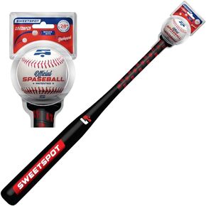 SweetSpot Plastic Bat and Ball Combo Set | Backyard Baseball Set for Youth, Kids, Teens, and Adults
