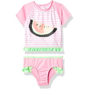 Girls' Two-Piece Printed Rashguard Sets