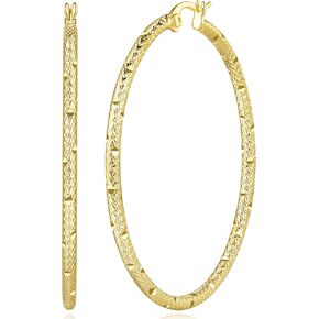 Gold Hoop Earrings-14K Gold Chunky Hoop Earrings Thick Tube Hoop Earrings for Women in Saudi Arabia