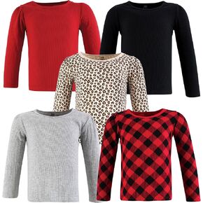 Hudson Baby Unisex Baby Thermal Long Sleeve Tees 5pk