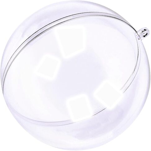 120mm 4.7inch 10Pcs Large Clear Ball Ornaments, Clear Plastic Fillable Christmas Balls Shatterproof Ornament Bauble for DIY Crafts Wedding Party Decor Holiday Home Decor in Saudi Arabia