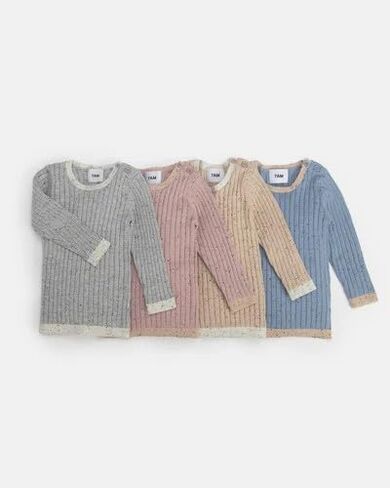 7AM Baby Long Sleeve Top - Hug Me Collection, Kids T-Shirt for Infant & Toddler, BCI Cotton, Retro Ribbed Knit | Soft & Comfy in Kuwait