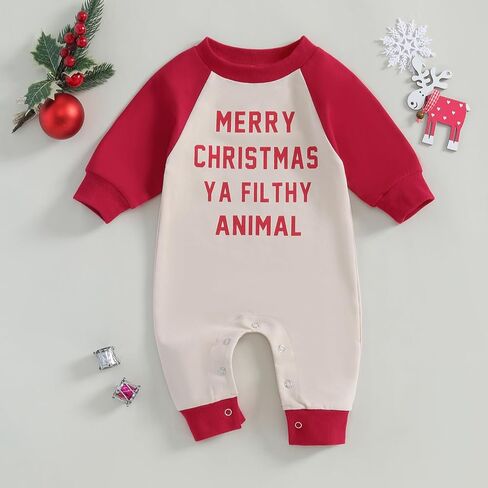 Lesimsam Unisex Newborn Baby Boy Girl Christmas Outfit Gingerbread Man Embroidery Long Sleeve Romper Jumpsuit Winter Clothes in Saudi Arabia