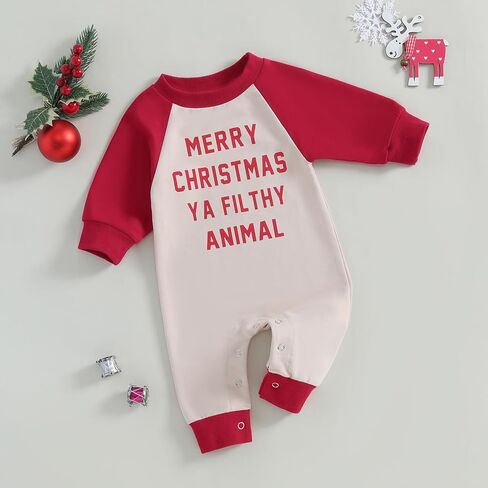 Lesimsam Unisex Newborn Baby Boy Girl Christmas Outfit Gingerbread Man Embroidery Long Sleeve Romper Jumpsuit Winter Clothes in Saudi Arabia