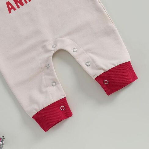 Lesimsam Unisex Newborn Baby Boy Girl Christmas Outfit Gingerbread Man Embroidery Long Sleeve Romper Jumpsuit Winter Clothes in Saudi Arabia