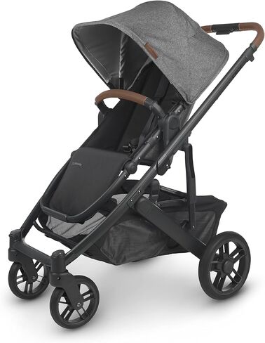 عربة أطفال UPPAbaby Cruz V2/عربة أطفال كاملة المواصفات مع إمكانيات نظام السفر/مقعد طفل صغير، وقضيب ممتص للصدمات، ودرع الحشرات، ودرع المطر متضمن/لوسي (مزيج من خشب الورد/إطار من الكربون/جلد سرج) in Kuwait