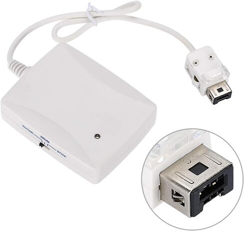 محول محول وحدة التحكم في الألعاب، كابل محول PS2 إلى Wii Gamepad، محول فائق لـ PS/PS2 إلى محول وحدة تحكم Wii Fightstick، أبيض in Saudi Arabia