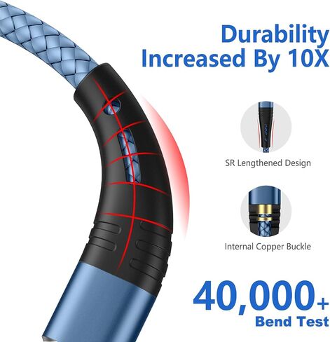 3-Pack Apple MFI Certified USB C to Lightning Cable 6 ft USB-C Nylon Braided iPhone Charger Cord t Type C Fast Charging Compatible with Apple iPhone 14/13/12/11/ Pro/Pro Max/Mini/Air Pods Pro.(Grey) in Saudi Arabia