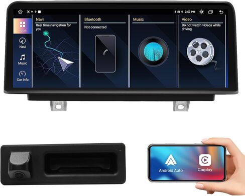 1920x720 HD Android Auto Touchscreen for BMW 1/2/3/4 Series BMW F30 F31 F34 F35 F32 F33 F20 F21 F22 NBT Wired and Wireless Apple CarPlay Retrofit Auto Mirror Link Stereo Radio Accessories (2012-2018) in Kuwait