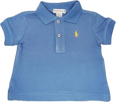POLO RALPH LAUREN Infant Boys Mesh Classic Fit Polo Shirt (3 Months, Harbor Island Blue) in Saudi Arabia