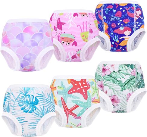 ALVABABY Baby Potty Training Pants 8 Pack Cotton Absorbent Reusable Toilet Training Underwear for Toddler Girls Boys 2T-4T 8XC01A-4TJ in Saudi Arabia