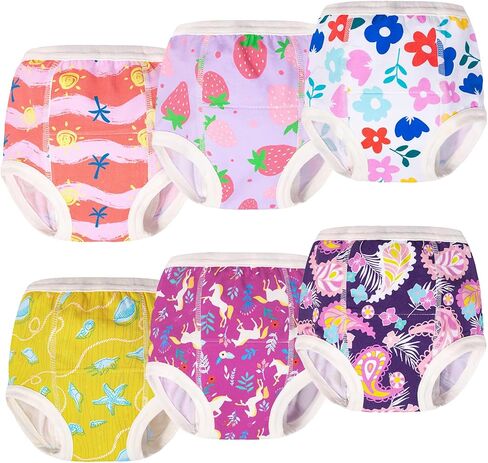 ALVABABY Baby Potty Training Pants 8 Pack Cotton Absorbent Reusable Toilet Training Underwear for Toddler Girls Boys 2T-4T 8XC01A-4TJ in Saudi Arabia