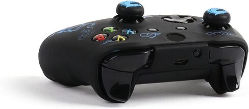RALAN Controller Skin for Xbox One, Anti-Slip Silicone Controller Cover Protector Case Compatible for Xbox 1 Wireless/Wired Gamepad Joystick with 2 Cute Thumb Grips Caps. in Saudi Arabia