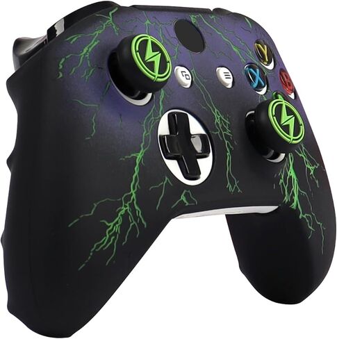 RALAN Controller Skin for Xbox One, Anti-Slip Silicone Controller Cover Protector Case Compatible for Xbox 1 Wireless/Wired Gamepad Joystick with 2 Cute Thumb Grips Caps. in Kuwait