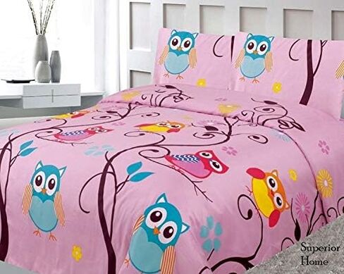Sapphire Home 4 Piece Butterfly Full Bed Sheets for Kids - Fitted Sheet, Kids' Sheet & Pillowcase Sets - Girl Butterfly Room Decor - Toddler Bed Sheet - Full Size in Saudi Arabia