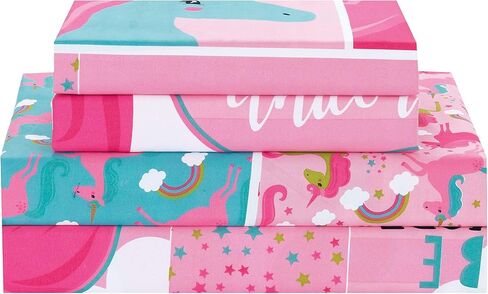 Sapphire Home 4 Piece Butterfly Full Bed Sheets for Kids - Fitted Sheet, Kids' Sheet & Pillowcase Sets - Girl Butterfly Room Decor - Toddler Bed Sheet - Full Size in Saudi Arabia
