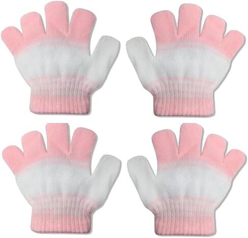 grinderPUNCH 2 Pair Pack Infant to Toddler Baby Gloves Stretchy Knit Warm Winter (Ages 0-3) in Saudi Arabia