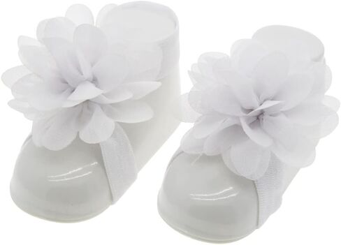 Eforcase 12 Pairs Baby Girl's Barefoot Sandals Flower Baby Barefoot Sandals Feet Accessories for Newborn Infants Toddlers Girls in Saudi Arabia