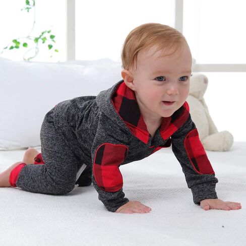 ملابس أطفال أولادي من SANMIO ملابس بقلنسوة للرضع سترة كلاسيكية منقوشة + بنطلونات 18 24 متر 3T ملابس للأولاد 0 6 12 متر أطقم أطفال in Kuwait